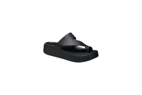Γυναικείες ανατομικές σαγιονάρες Crocs Getaway Platform Toe Loop 210834-001 Μαύρο iordanidis-shoes